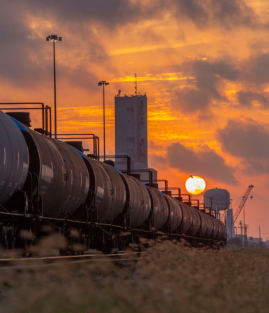 Rail cars at PoB