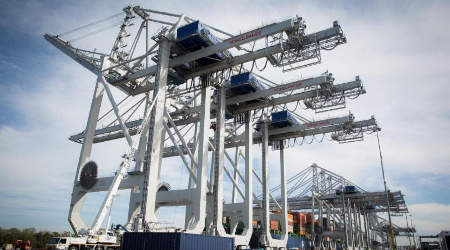 crane ports georgia authority neo panamax commissions terminal savannah commissioned four garden city