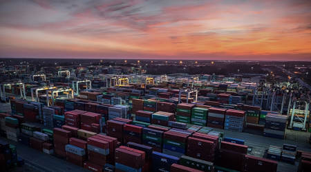 georgia authority ports teus moved april record percent marking savannah increase port month last over