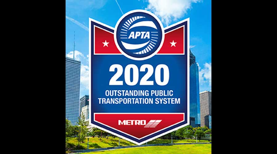APTA honors Houston METRO with annual achievement award Railroad News