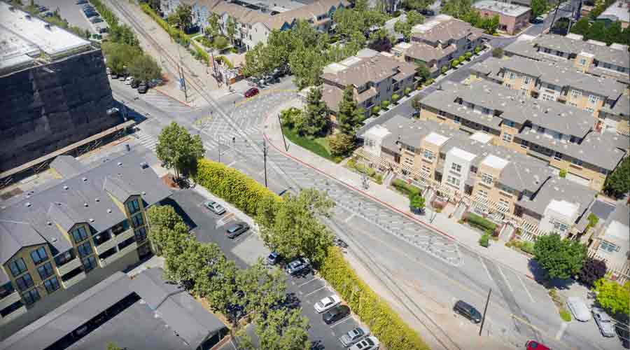 Crossing Aerial View