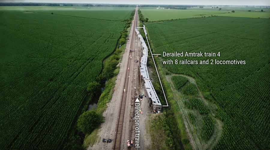 Derailment near Mendon, Missouri