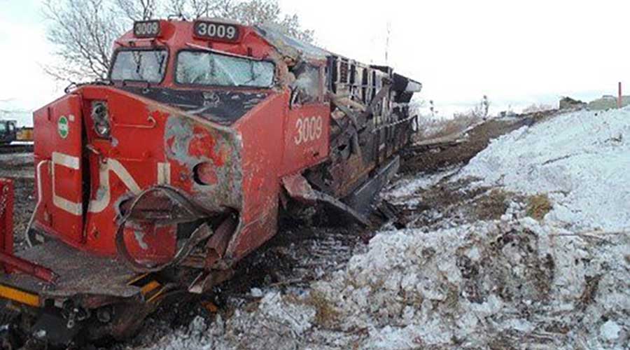 Rail News Safety Board Calls On Canadian Rail Industry To Speed Up   Train Wreck Snow 