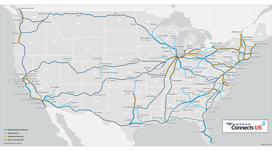 Proposed Amtrak Routes
