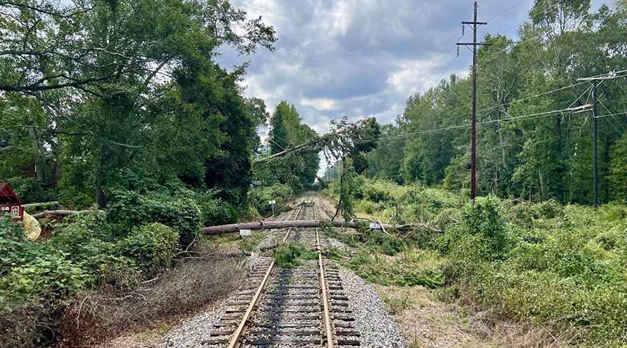 Blocked railroad